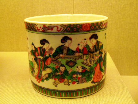 Wuhan Municipal Museum of colorful 16 lines four Princess pen the Qing Emperor Kangxi (1662-1722)のeditorial素材