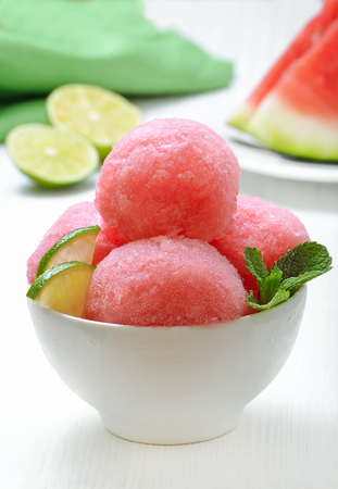 Summer cold fruit dessert, close up viewの写真素材