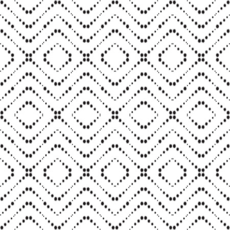 Vector seamless pattern, black and white geometric background.のイラスト素材