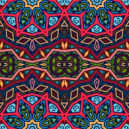 Seamless  vector pattern. Geometric background, vector illustration Vector seamless pattern tribal ethnic ornament, abstract geometric background illustrationのイラスト素材