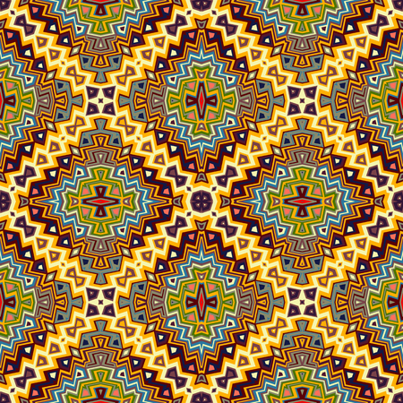 Vector seamless pattern tribal ethnic ornament, abstract geometric background illustrationのイラスト素材