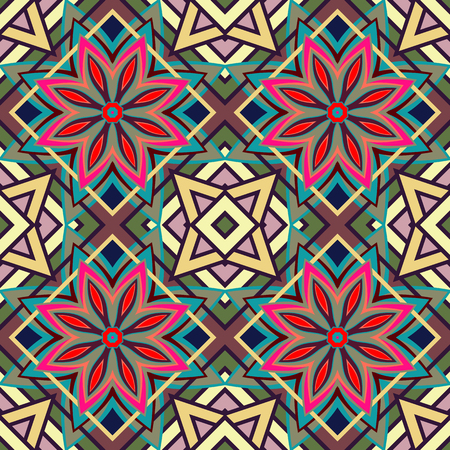 Tribal geometric vector pattern. Seamless ethnic backgroundのイラスト素材