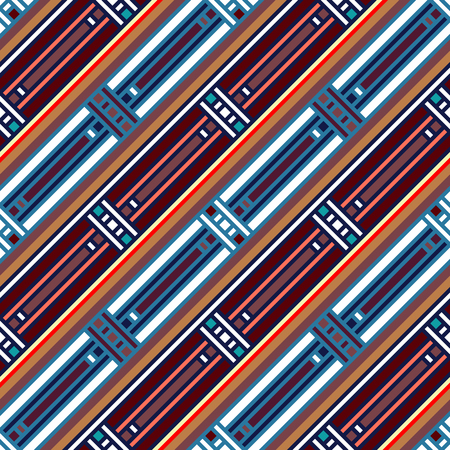 Vector seamless pattern. Geometric rainbow seamless illustrationのイラスト素材
