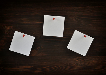 Background wood with blank notes, white sticker note