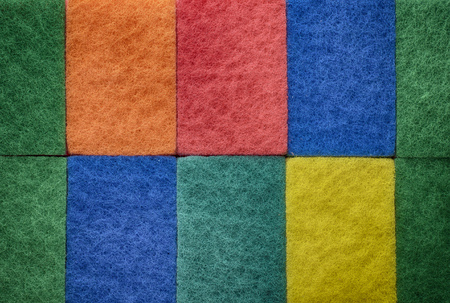 combination of multicolored kitchen spongesの写真素材