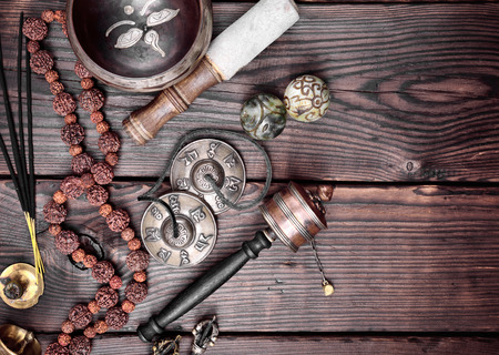 Tibetan religious objects for meditation, empty space