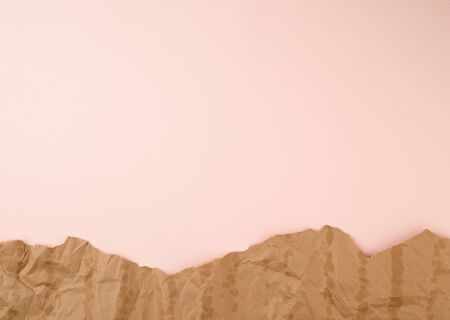 Beige vintage abstract design template with brown paper torn for package paper design. Copy spaceの写真素材