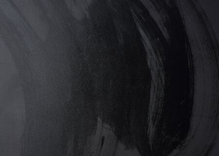 empty wet black school chalk board, template for designer, full frame