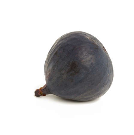 ripe whole purple figs isolated on white background, close upの写真素材