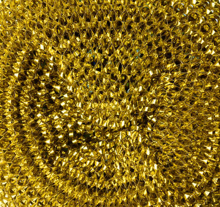 yellow kitchen sponge texture, full frame, macro