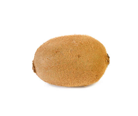 ripe kiwi fruit isolated on white background, close upの写真素材