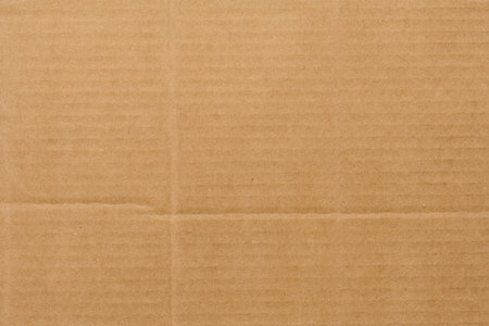 Brown corrugated cardboard texture, full frame