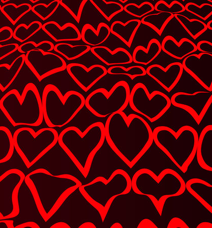 Pattern of red hearts, festive backgroundの写真素材