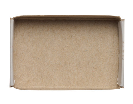 Empty paper match box, top view