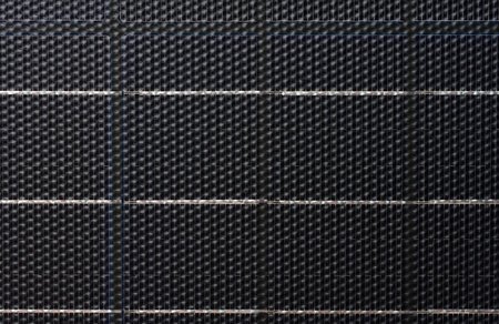 Texture of black monocrystalline solar panel, full frame
