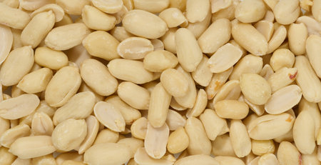 Raw shelled peanuts, full frame