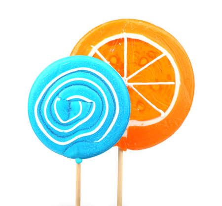 lollipop isolated over white backgroundの写真素材