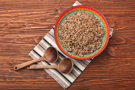 Vegetarian buckwheat porridgeの写真素材
