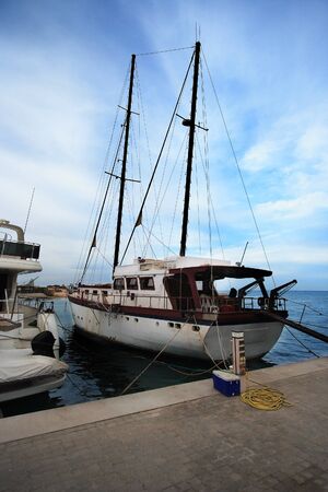 yachts at El Gouna, Egypt, on the Red Sea.の写真素材
