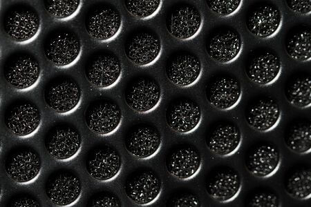 Circular metal grill - sound textureの写真素材