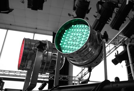 Studio lighting equipment high aboveの写真素材