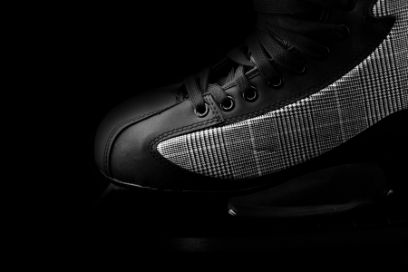 New and modern black skates close upの写真素材