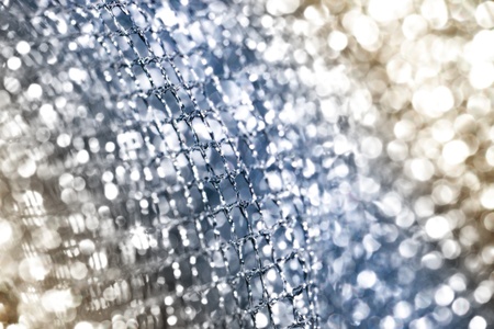 lustrous elegant golden-blue fabric - macroの写真素材
