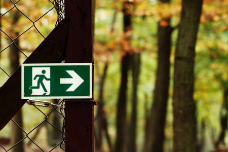 Emergency exits in a parkの写真素材