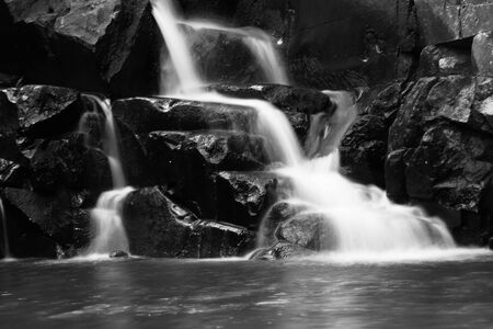 Beautiful and peaceful waterfall in the natureの写真素材