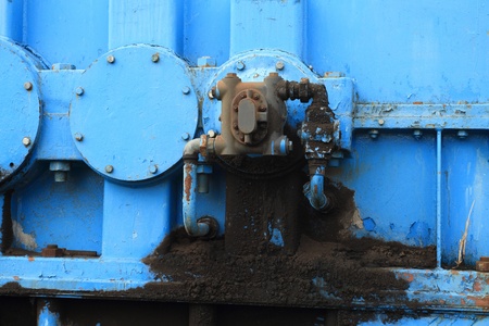 Close up from an old oil pump