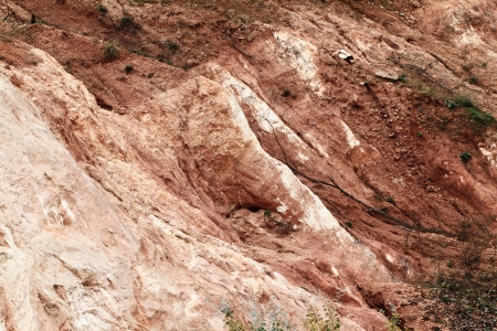 Limestone rock face - close upの写真素材