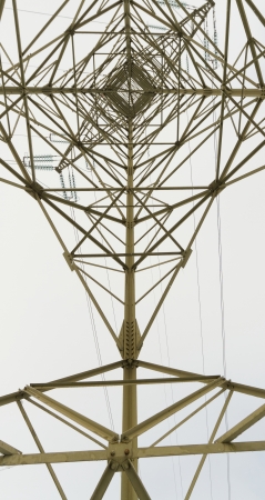 Detail of electricity pylon against sky