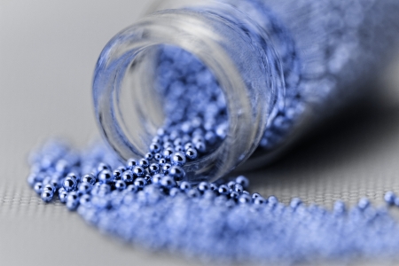 Pearls for nails - light backgroundの写真素材