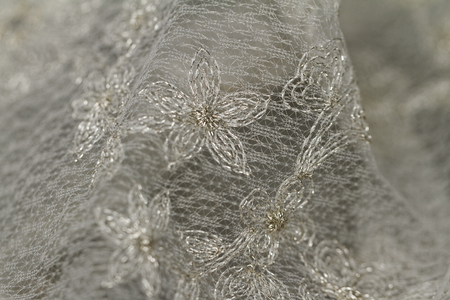 Beautiful lace with flower pattern - macro photoの写真素材