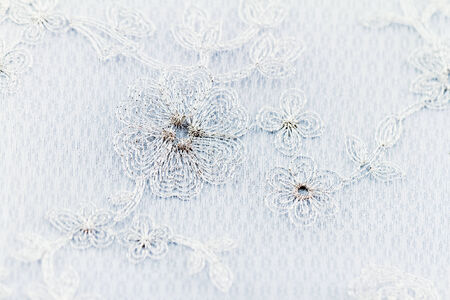 Beautiful lace with flower pattern - macro photoの写真素材