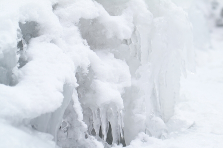 icicles sparkling white ice hanging down