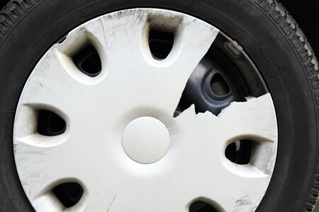 white broken rim -close upの写真素材