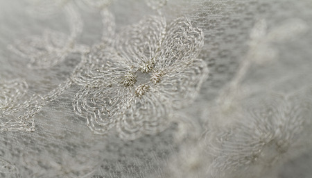 Beautiful lace with flower pattern - macro photo