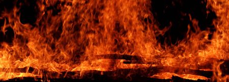 Beautiful camp fire at the dark night