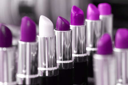 Close up photo of beautiful lipstick shadesの写真素材