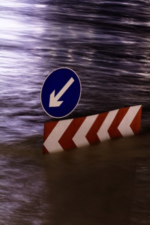 Photo of flooding of the Danube in Budapestの写真素材