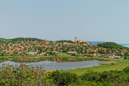 Beautiful landscape in te beautiful city Tihany - Hungaryの写真素材