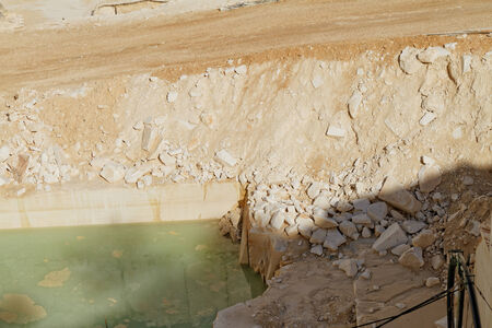 Photo of white marble quarry in Thassos, Greece