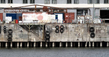 Photo of an old and ruined industrial placeの写真素材