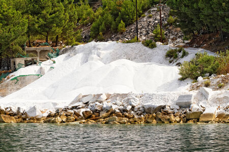 Photo of the white marble quarry in Thassosの写真素材