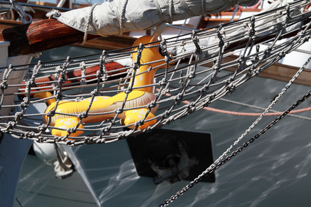 Photo of the crowded boat deck in the seaの写真素材
