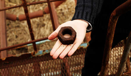 Photo of an old and rusty nut