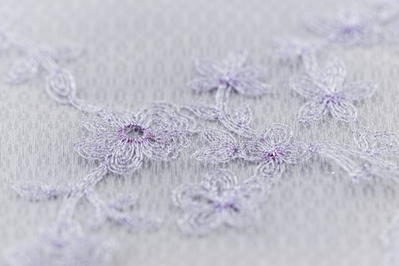 Beautiful lace with flower pattern - macro photoの写真素材
