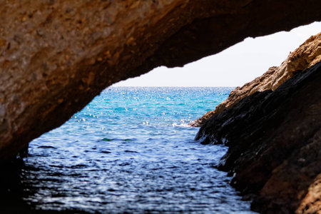 Photo of the beautiful fluctuating sea in Greeceの写真素材