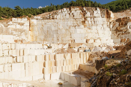 Photo of white marble quarry in Thassos, Greeceの写真素材